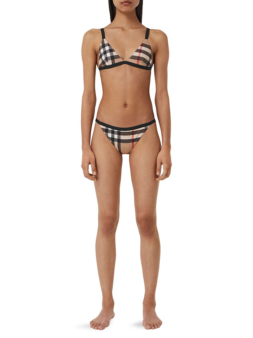 Burberry Long Check Triangle Bikini
