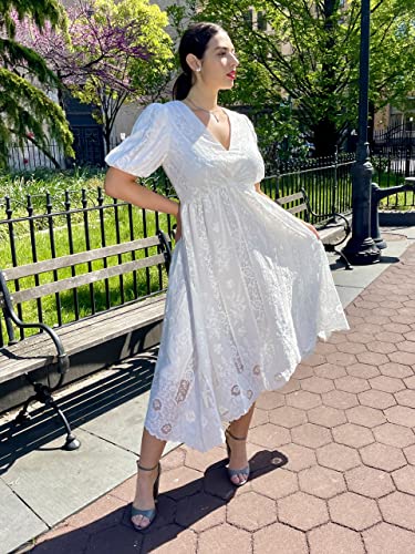 Embroidered Eyelet Lace Dress