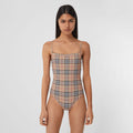 Burberry Vintage Check Swimsuit in Archive BeigeBurberry Vintage Check Swimsuit in Archive Beige