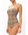 Burberry Vintage Check Swimsuit in Archive Beige